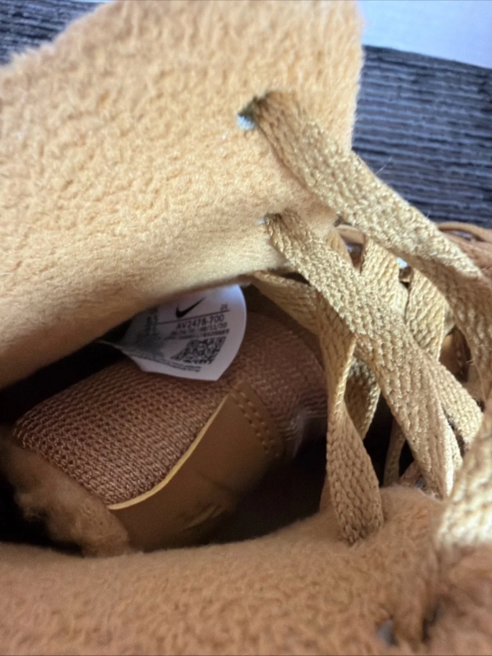 Nike Women's Ebernon Mid SE Wheat/Sail Sneakers AV2478-700 - Size 8.5 - Picture 10 of 11